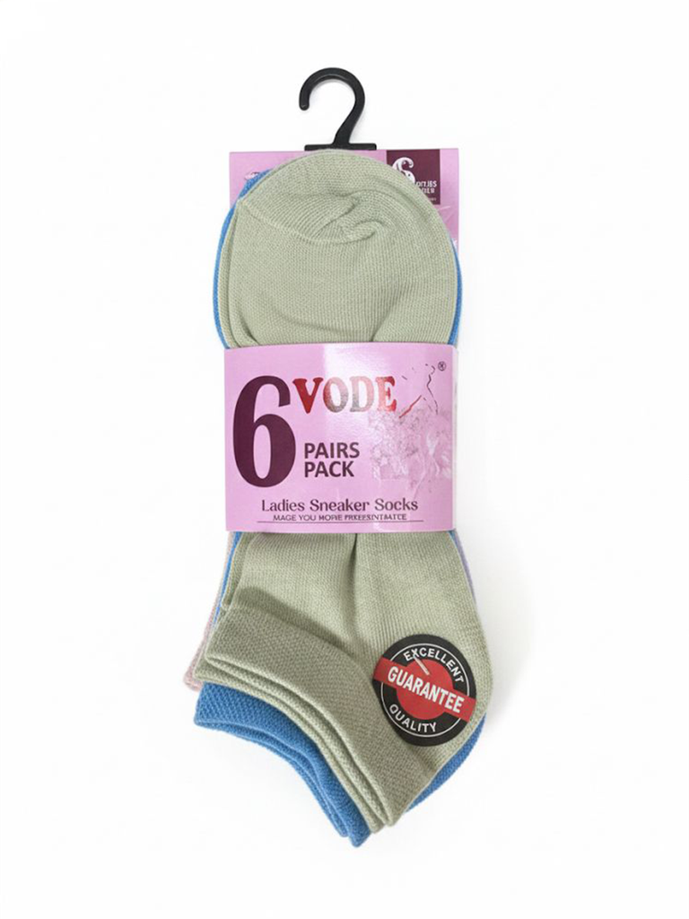 VODE Ladies Sneaker Socks – 6 Pairs
