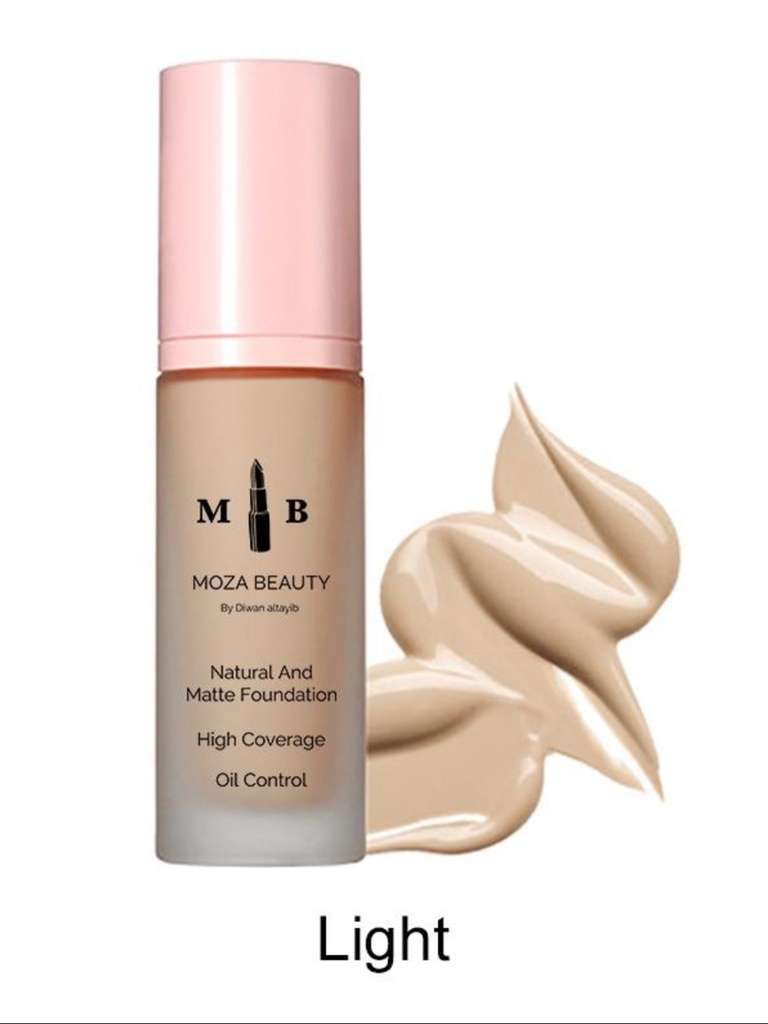 MOZA BEAUTY Vegan Full-Coverage Matte Foundation – Natural Finish & Oil Control (Light) copy
