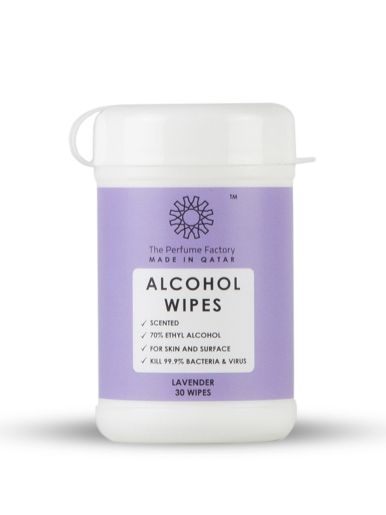 ALCOHOL WIPES - LAVENDER - 30 PCS