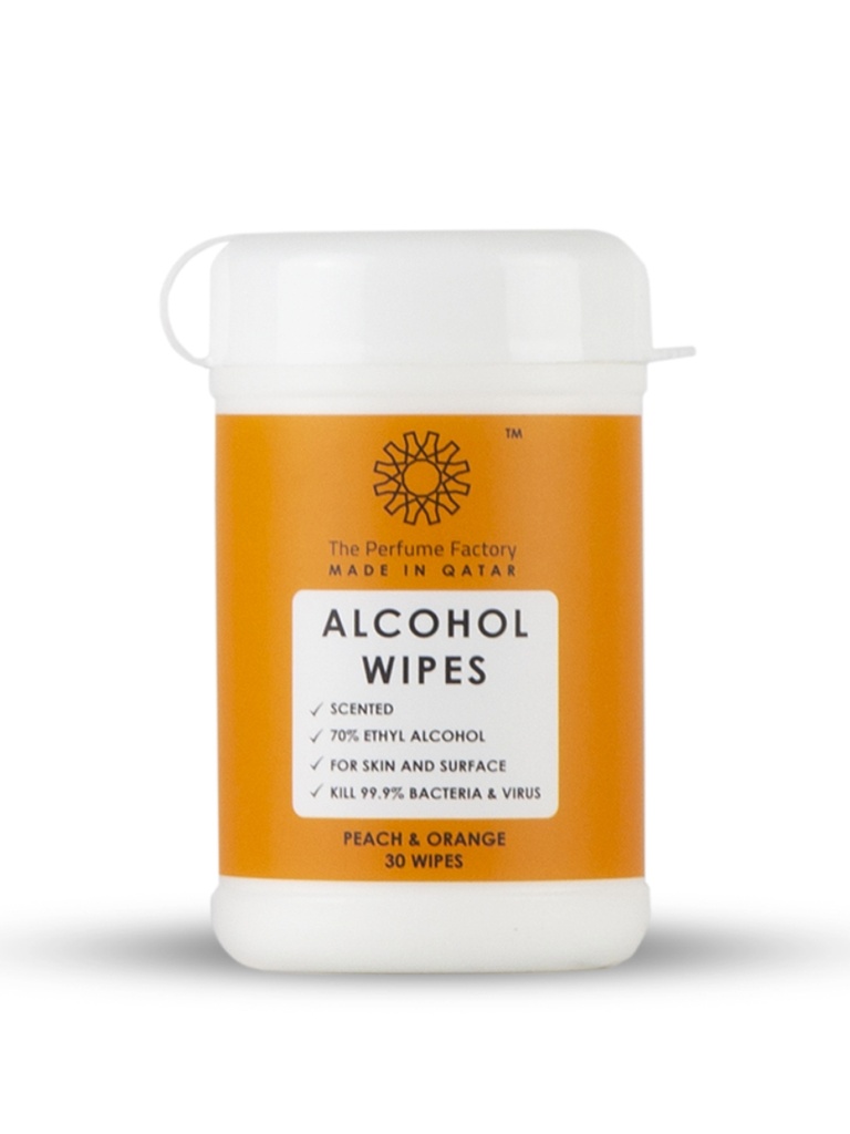 ALCOHOL WIPES - PEACH & ORANGE - 30 PCS