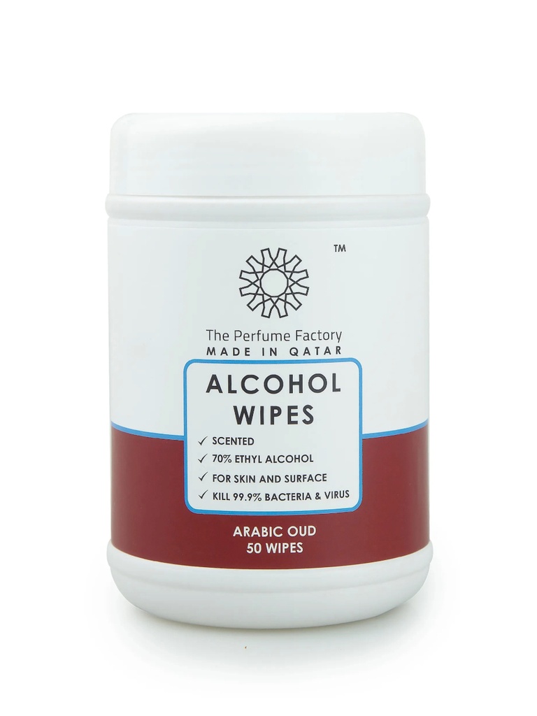 ALCOHOL WIPES - ARABIC OUD - 50 PCS