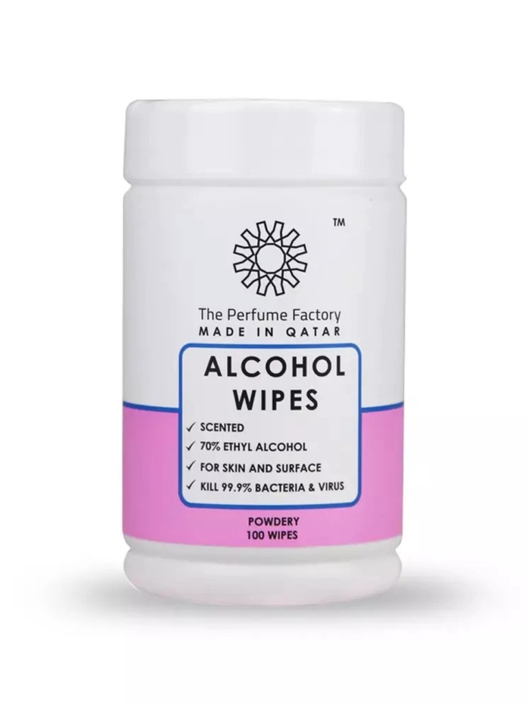 ALCOHOL WIPES - POWDERY - 100 PCS