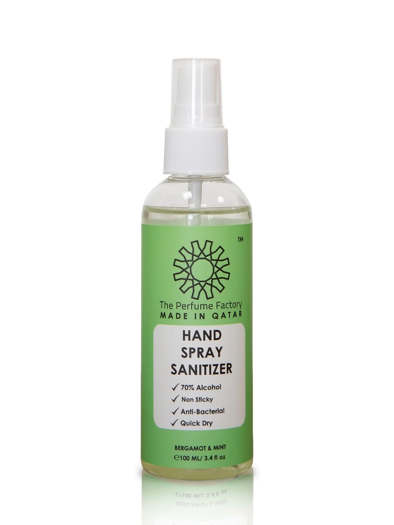 HAND SPRAY SANITIZER - BERGAMOT & MINT - 100 ML