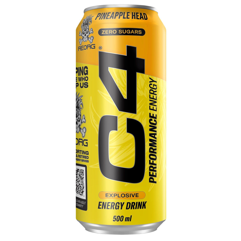 Cellucor C4 Original Carbonated Energy Drink, Pineapple Head, 500 ML