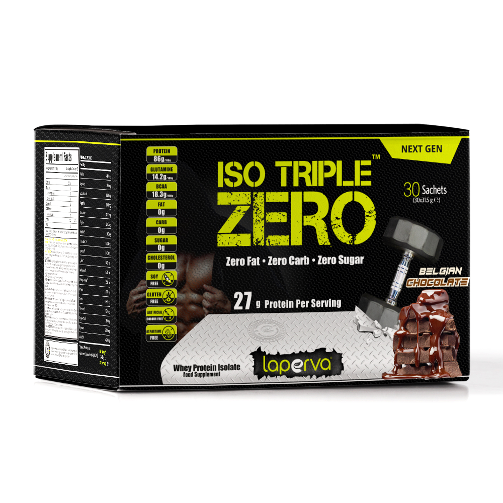 Laperva Iso Triple Zero Next Generation  Whey Protein Sachet, Belgian Chocolate, 30