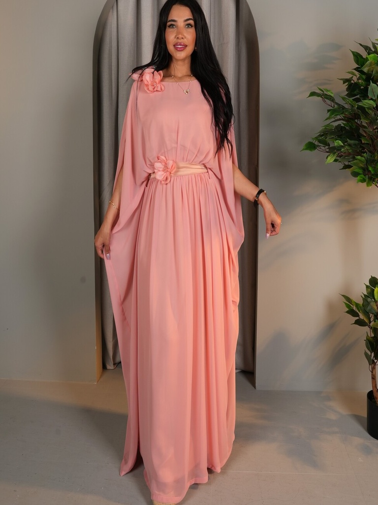 فستان أنيق من الشيفون بوردات أورجانزا