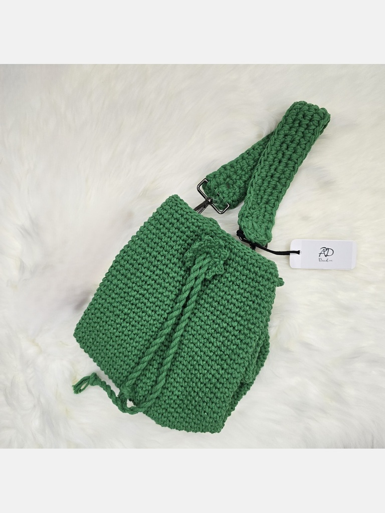 Green Crochet Tote Handbag