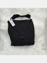 Black Crochet Tote Handbag