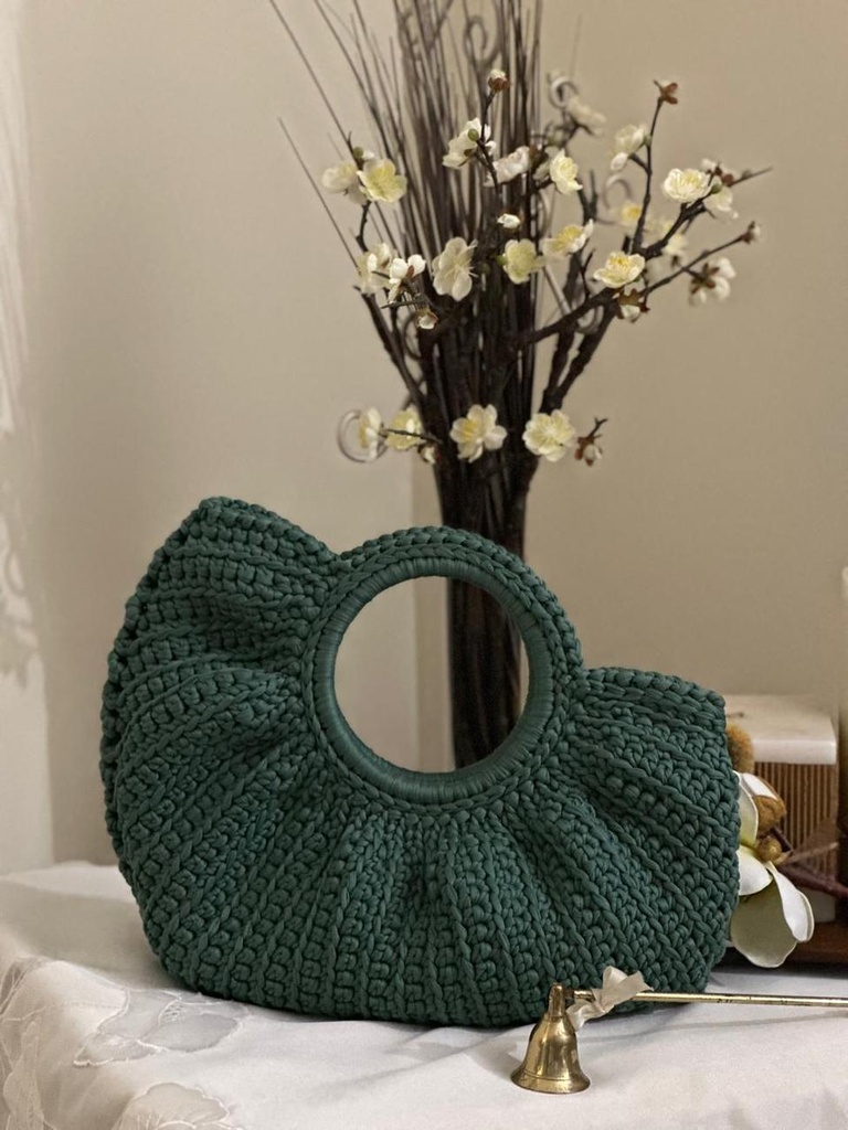 Teal Bag Low & High Edges with Round Handle