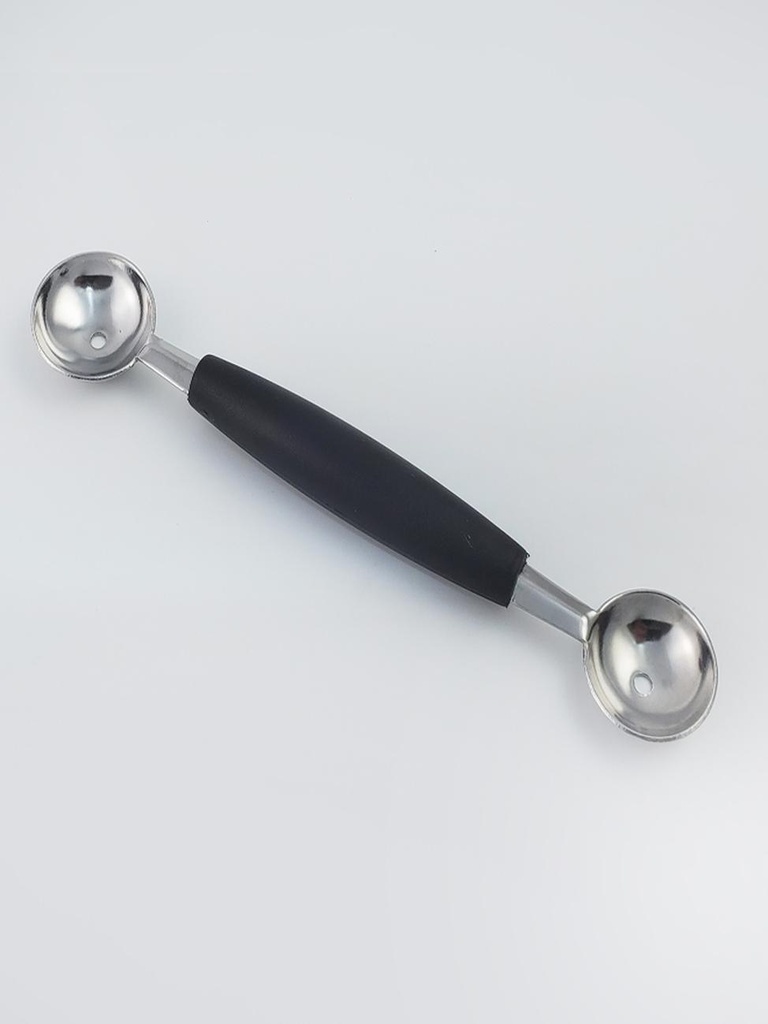 معلقة كرات ايس كريم فواكه برأس مزدوج من الاستانلس ستيل