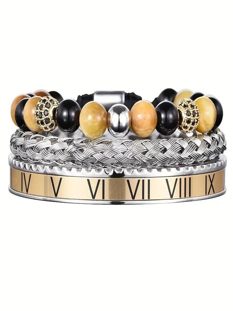 King Alloy Bracelet Stack - 1016
