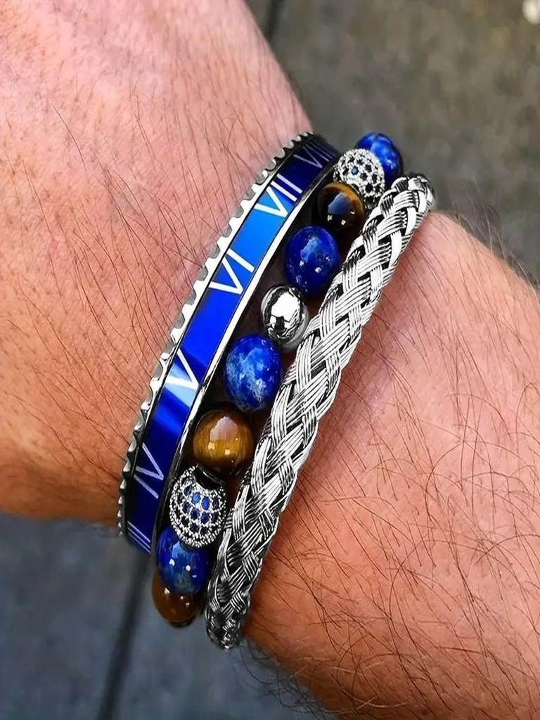 Azure Chronos Bracelet Stack - 1017