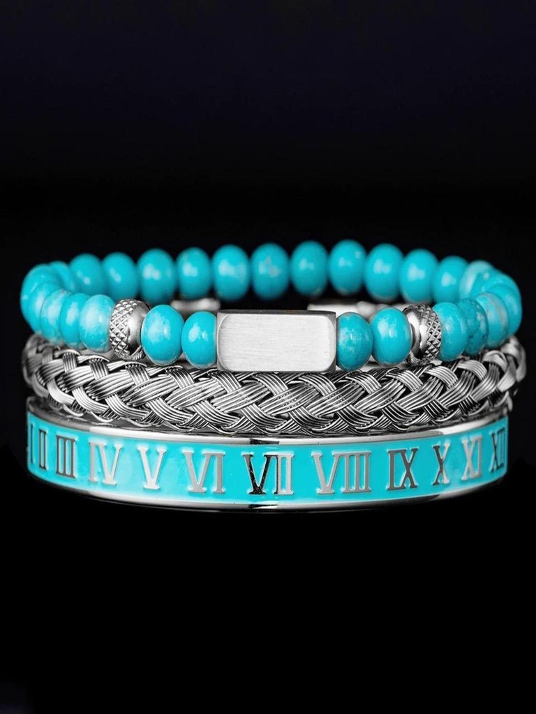 Turquoise Meridian Bracelet Stack - 1018