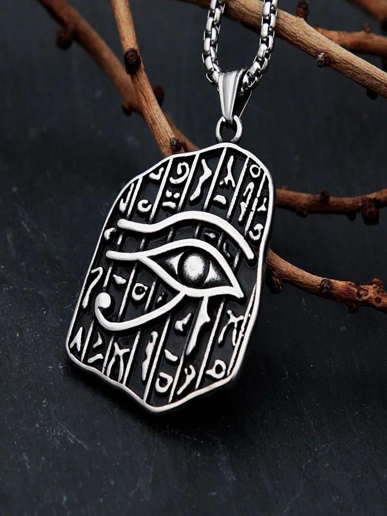 Eye of Horus Hieroglyphic Pendant Necklace - 503