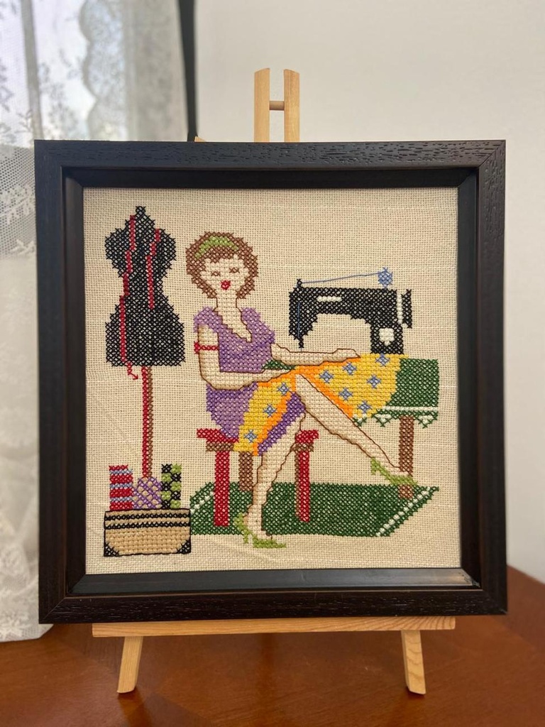 Hand-Embroidered Cross Stitch Artwork
