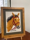 الجواد النبيل لوحة تطريز يدوية لبورتريه حصان