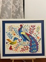 Royal Peacock Embroidery Artwork