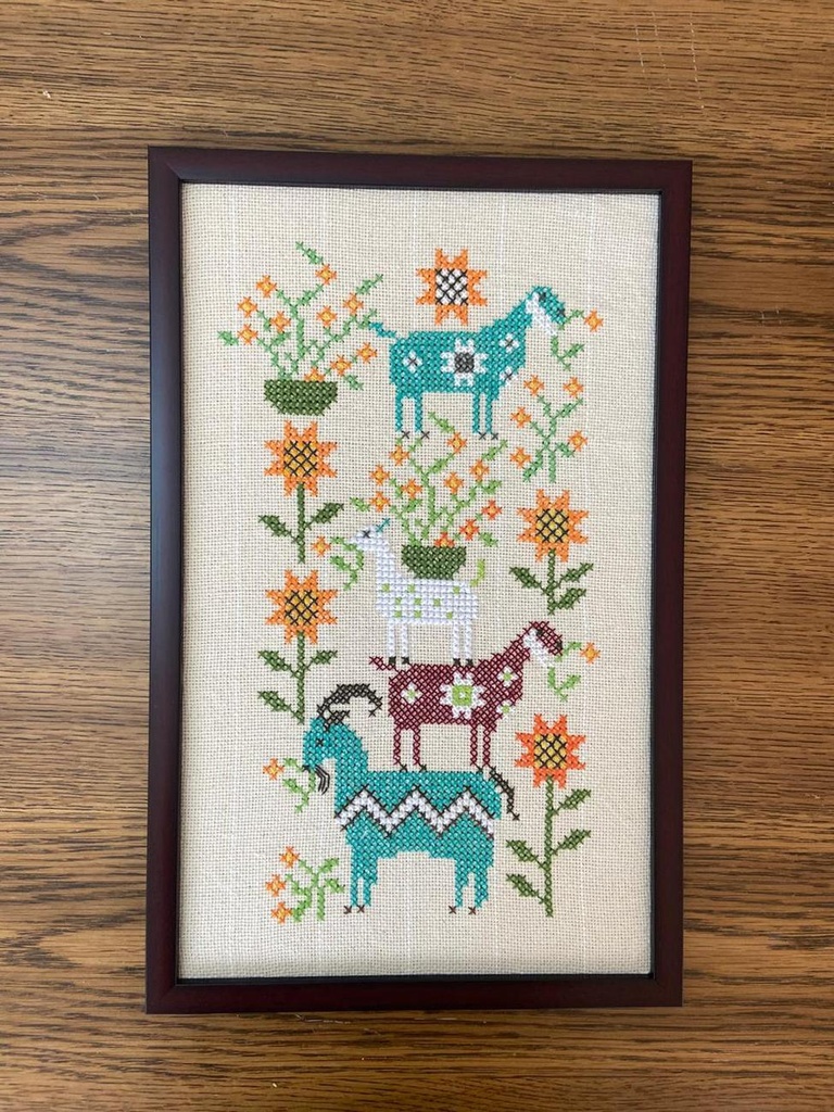 Embroidery Artwork "Folk Farm Animals"
