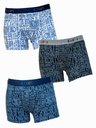 3 pieces (White, Black, Navy) of men's short boxer shorts, made of 95% premium Syrian cotton.