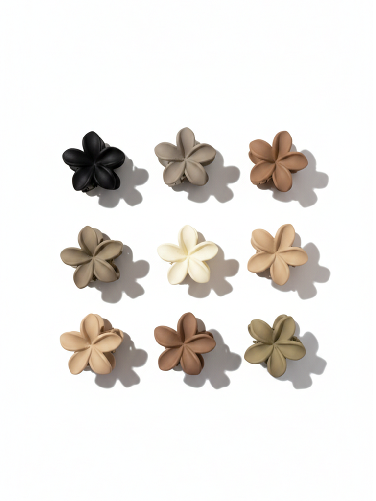 Matte Flower-Shaped Hair Clip
