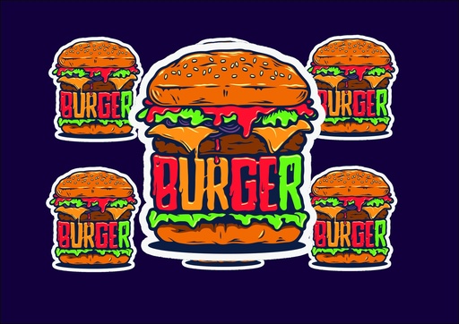 Burger Sticker