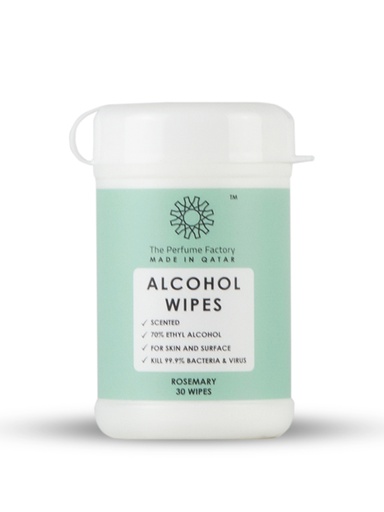 ALCOHOL WIPES - ROSEMARY - 30 PCS