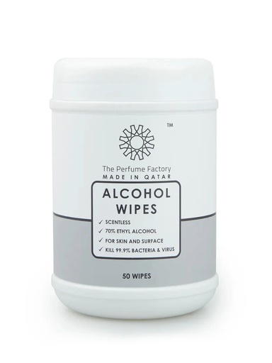 ALCOHOL WIPES - SCENTLESS - 50 PCS