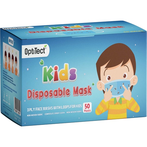 Optitect Kids Disposable Face Mask, 50 Pcs