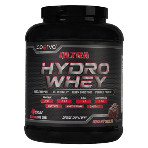 Laperva Ultra Hydro Whey protein, Double Rich Chocolate, 3.5 LB