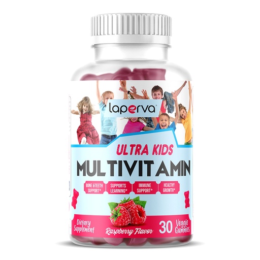 Laperva Ultra Kids Multivitamin, Raspberry, 30 Vegan Gummies