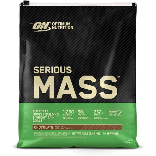 Optimum Nutrition Serious Mass, Chocolate, 12 LB
