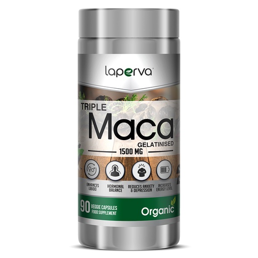 Laperva Triple Organic Maca, 1500 mg, 90 Veggie Capsules