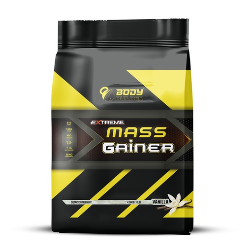 Body Builder Extreme Mass Gainer, Vanilla, 10 LB