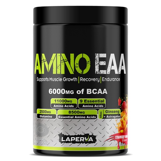 Laperva Amino EAA + Glutamine, Strawberry Mango, 390 Gm