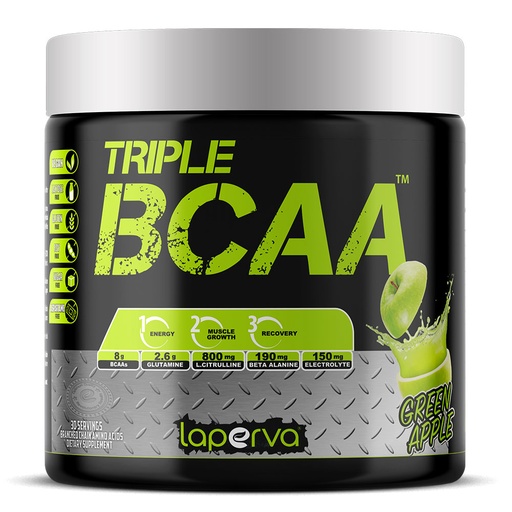 Laperva Triple BCAA, Green Apple, 30