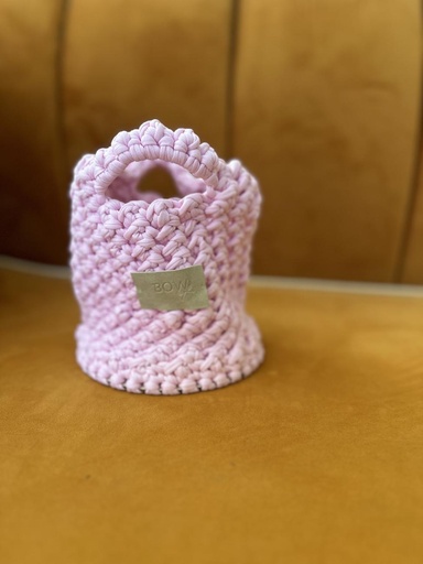 Pink Crochet Bag