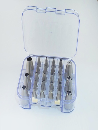 طقم أقماع تزيين الكيك مكونة من 26 قطعة