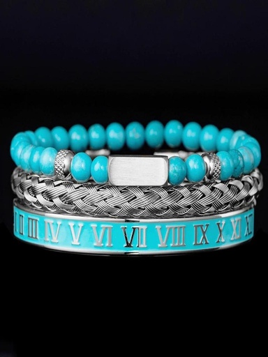 Turquoise Meridian Bracelet Stack - 1018