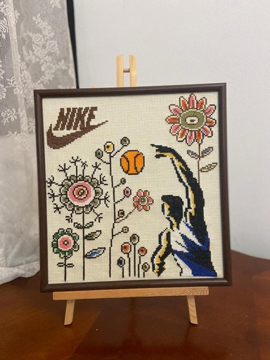 Basketball Player & Flowers with Nike Logo