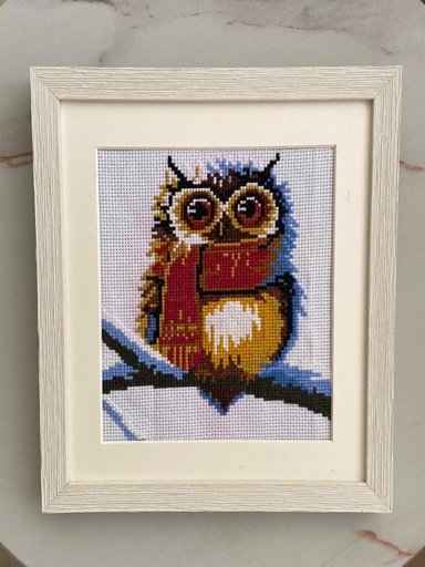 Winter Owl Embroidery Artwork