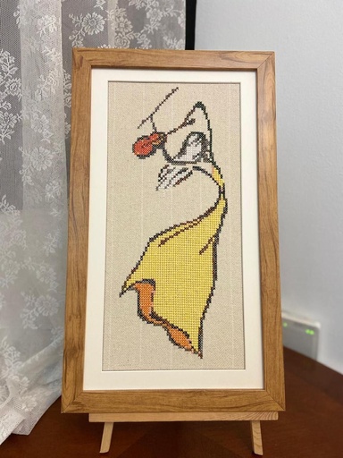 Embroidery Artwork "Lady Playing the Violin