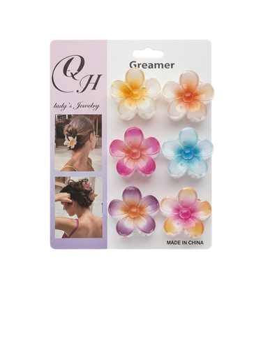 Lady’s Jewelry Dreamer Flower Hair Clip - 6PCS