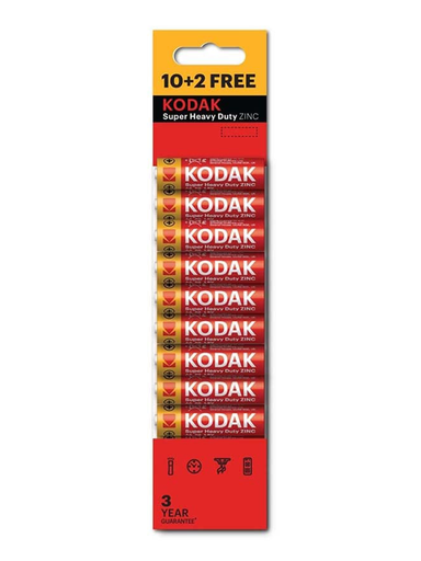 بطاريات **Super Heavy Duty Zinc AA** – عبوة من 12 قطعة
